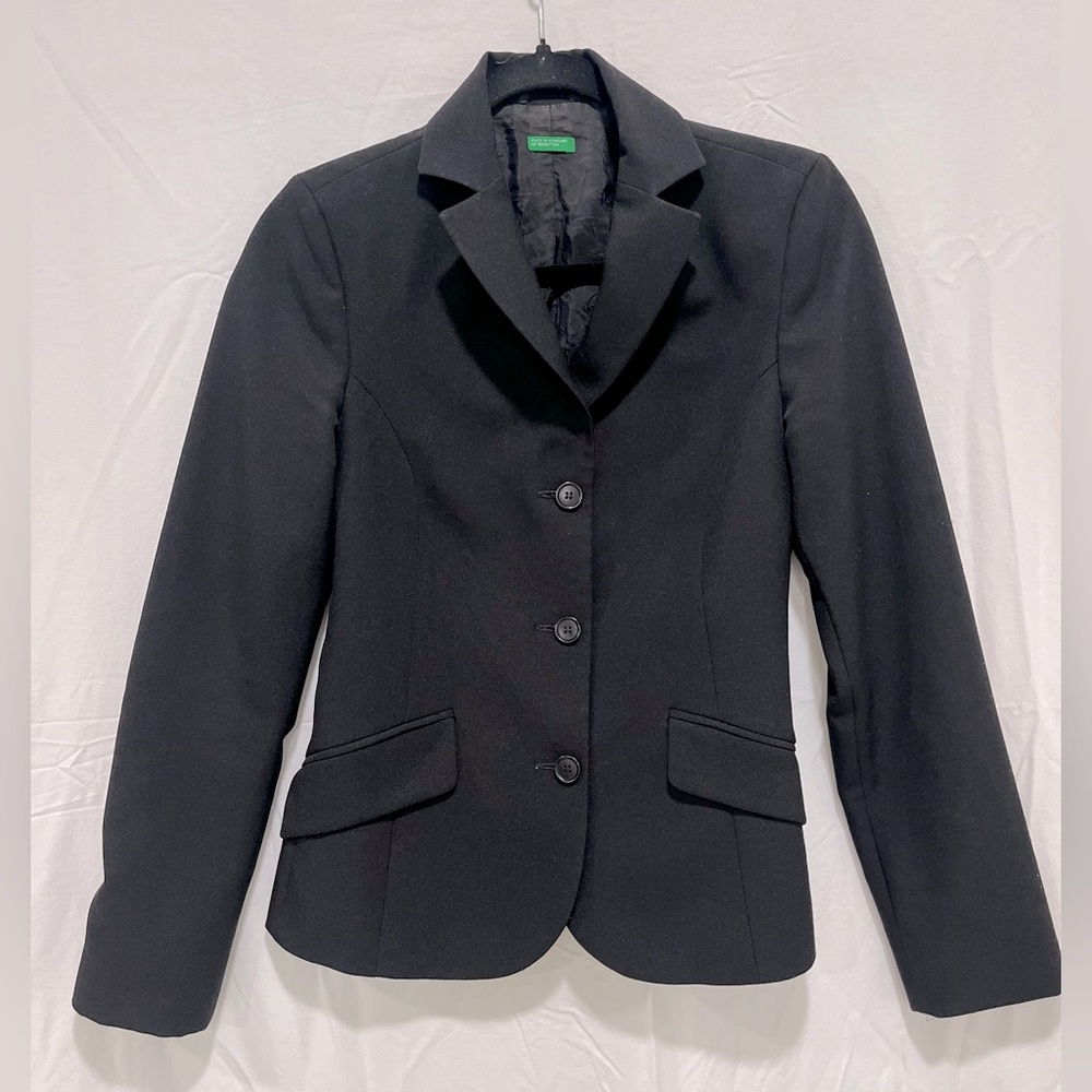 UNITED COLORS OF BENETTON / black, single breasted blazer